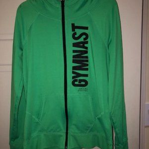 Girls Green Hoodie Justice Size 16 With Hood Excellent Condition